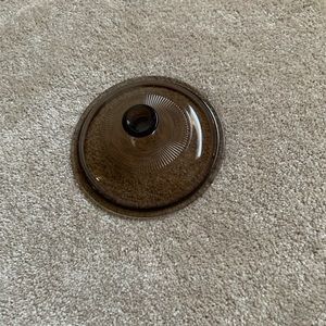 Vintage Corning ware Pyrex vision amber lid for 1L saucepan